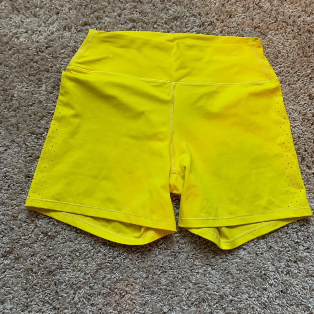 Buff bunny allure laser cut spandex shorts